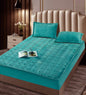 Set Husa De Pat Dublu, Din Catifea, Tip Topper Cu Elastic 180x200 cm - Plus Doua Fete De Perna HCT5